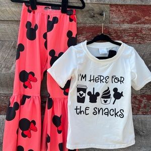 Disney Design Cute Girl’s Outfit Size 2T New Boutique Bell Bottoms